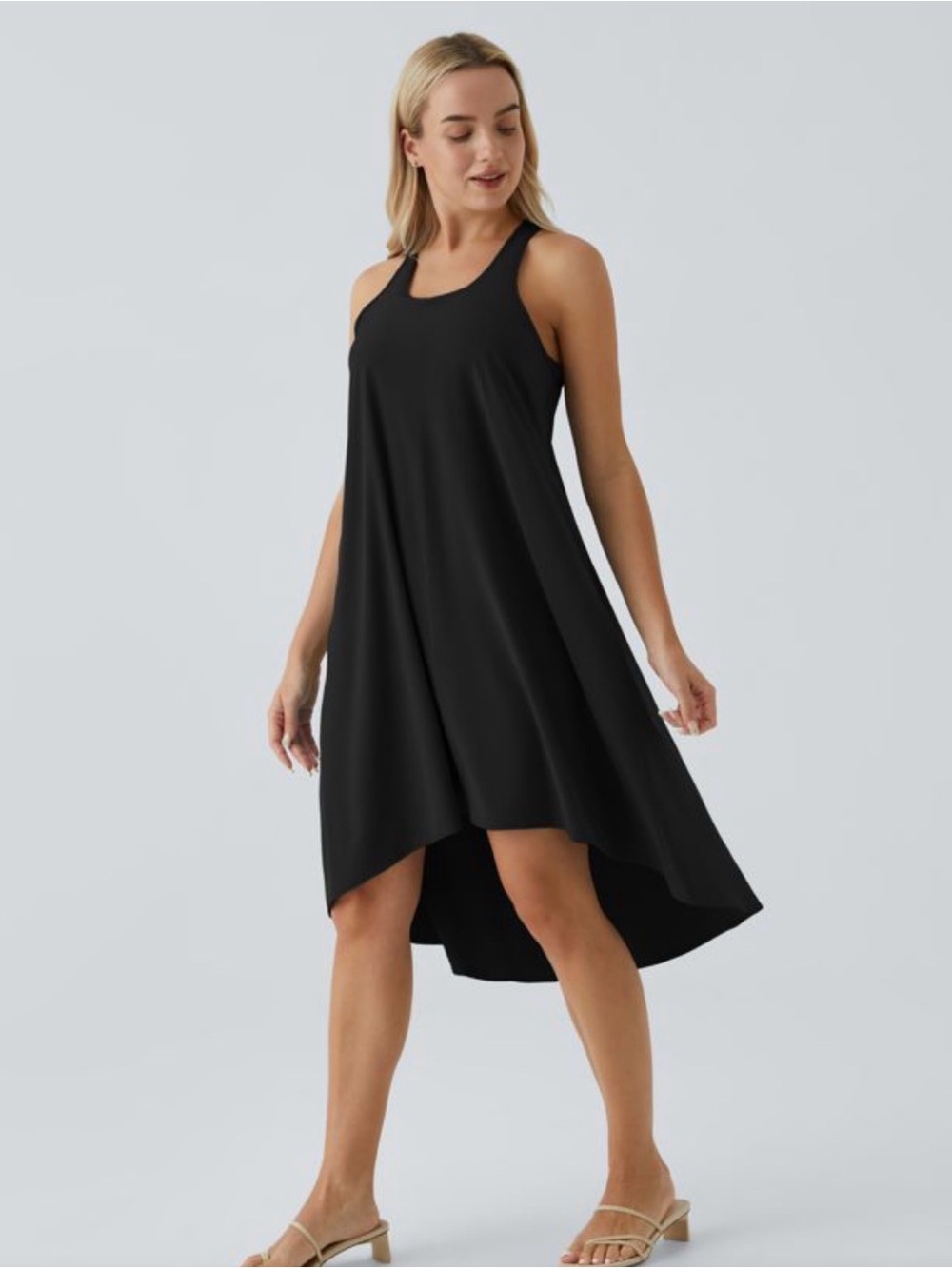 Halara Breezeful RacerPocket High Low Flowy Midi Quick Dry Casual Dress XL